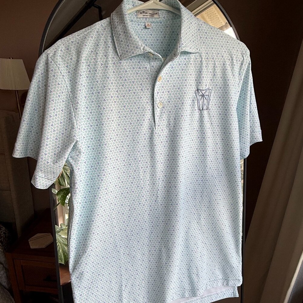 Peter Millar Summer Comfort Polo Shirt – Palm Tree Logo – Small